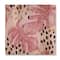 Designart - Pink Colored Monstera On Rough Brush Strokes I - Tropical Print on Natural Pine Wood